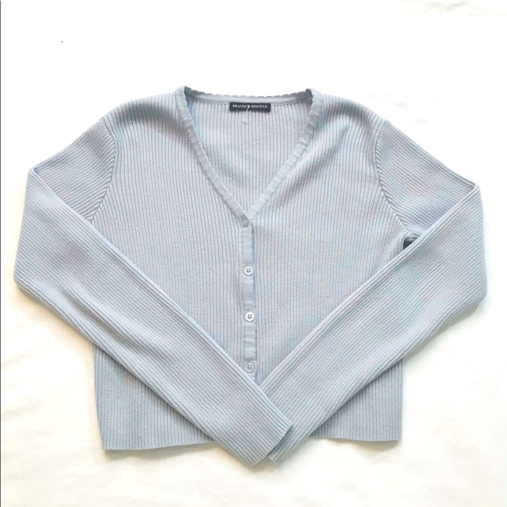 brandy melville light blue shannon cardigan - Picture 1 of 4